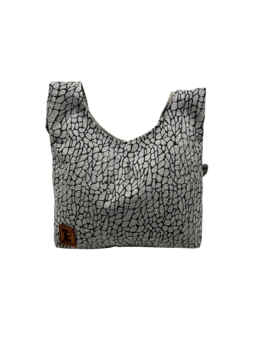 New Hope Girls Grey Croc-textured Hobo Bag